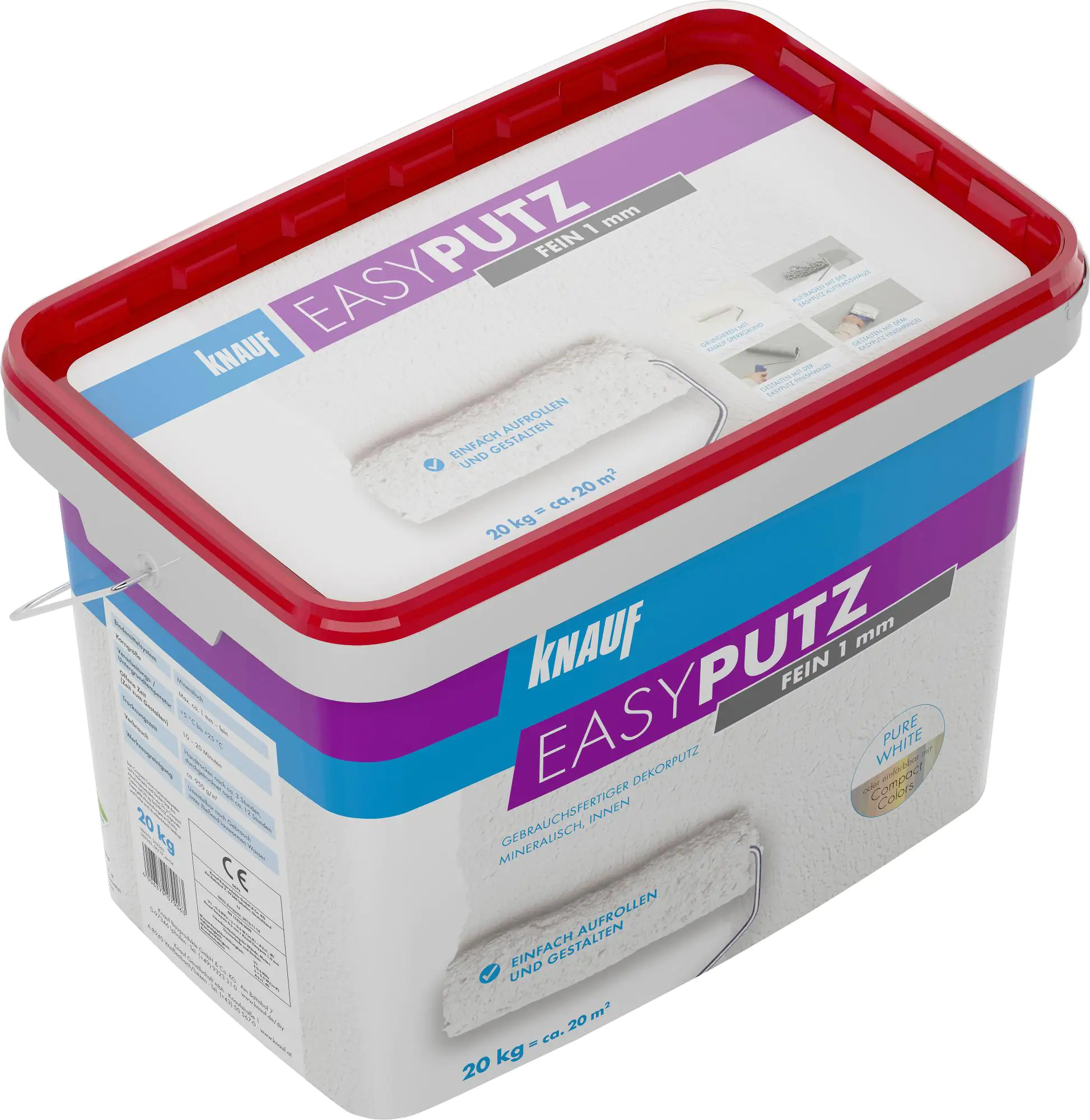 Knauf EasyPutz Streichputz 20 kg 1 mm fein schneeweiß