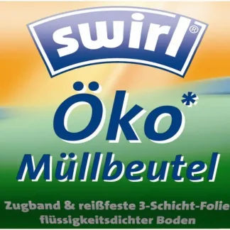 Swirl Öko-Müllbeutel mit Tragegriff 60 L 8 Stück