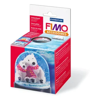 Fimo Schneekugel rund 90 mm