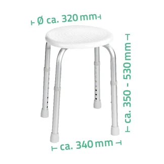 Ridder Badhocker rund höhenverstellbar