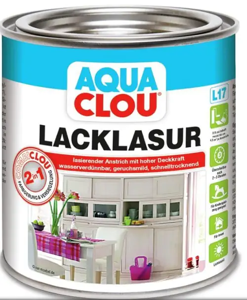 Aqua Clou Lacklasur L17 Nr.10 375 ml mahagonibraun