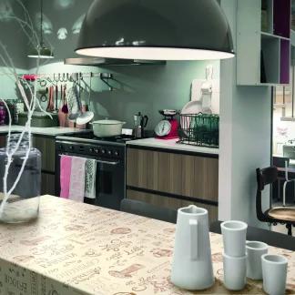 d-c-table® Tischdecke Manhattan Ristretto 150 x 250 cm, creme