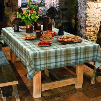 d-c-table® Tischdecke Manhattan Borneo 130 x 160 cm, blau