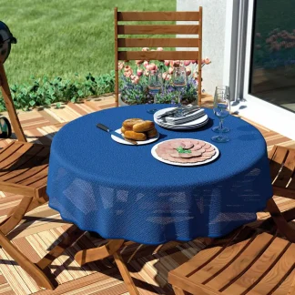 d-c-garden Gartentischdecke Florida 160 cm rund, blau
