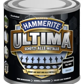 Hammerite Metallschutzlack ULTIMA glänzend tiefschwarz RAL 9005 250 ml