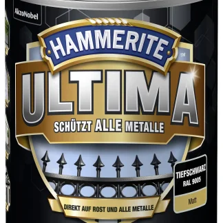 Hammerite Metallschutzlack ULTIMA matt tiefschwarz RAL 9005 750 ml