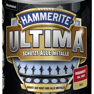 Hammerite Metallschutzlack ULTIMA matt rubinrot RAL 3003 750 ml