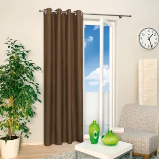 Ösenschal Uni dunkelbraun, 140 x 235 cm