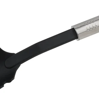 Fackelmann Spaghettilöffel Ovalgriff schwarz 32 cm
