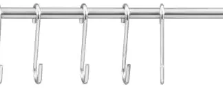 Fackelmann Relingleiste mit Haken silber