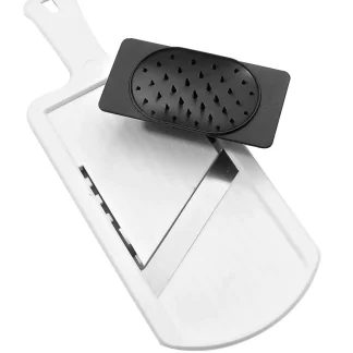 Fackelmann Dick- Dünnschneider mit Restehalter, 12,5 x 32 cm