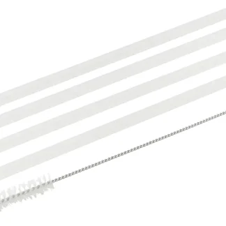 Fackelmann Trinkhalme mit Bürste Eco Kunststoff 5-teilig