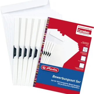 herlitz Bewerbungsset 5 Klemmhefter + 5 Versandtaschen