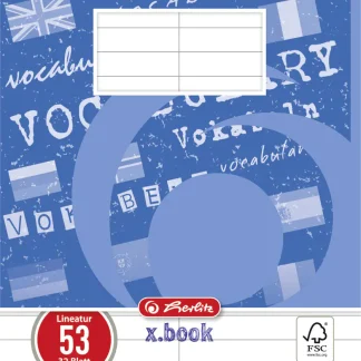 herlitz Schulheft Vokabelheft A6 liniert, 32 Bl., holzfreies Papier,70 g/m²