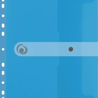 herlitz Dokutasche PP A4 transparent mit blau Druckknopfverschluss