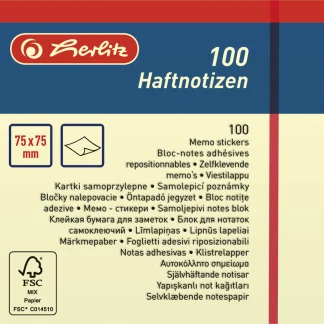 herlitz Haftnotizen 75x75mm 100 Blatt