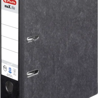 herlitz Ordner max.file nature A4, schwarz, Breite: 8 cm