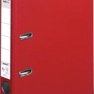 herlitz Ordner max.file protect A4 ,PP-Folienbezug, Fenster 5 cm, rot
