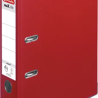 herlitz Ordner max.file protect A4 PP-Folienbezug, Fenster, 8 cm, rot
