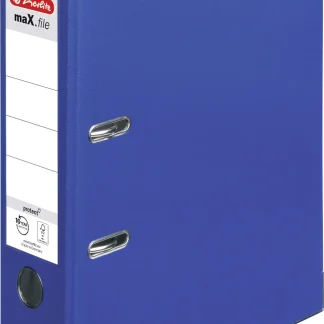 herlitz Ordner max.file protect A4 PP-Folienbezug, Fenster, 8 cm, blau
