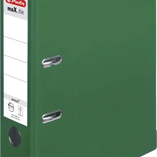 herlitz Ordner max.file protect A4 ,PP-Folienbezug, Fenster, 8 cm, grün