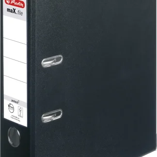 herlitz Ordner max.file protect A4 PP-Folienbezug, Fenster, 8 cm, schwarz