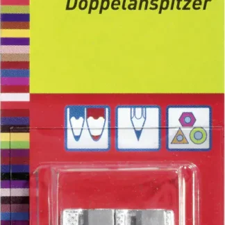 herlitz Doppelanspitzer Metall Keilform, für 6,9; 9,6 Stiftdurchmesser