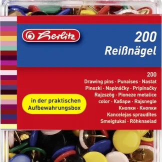 herlitz Reißnägel rund farbig 200 Stück