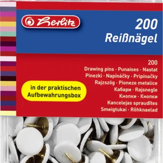 herlitz Reißnägel rund weiß 200 Stück