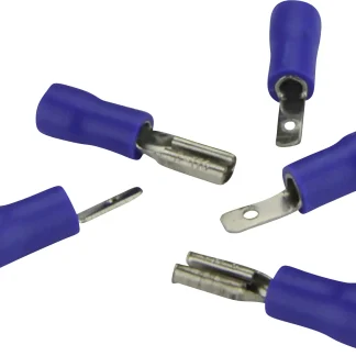 Flachsteckhülsen-Set isoliert 2,5mm² Inhalt: 10 x Stecker, 10 x Zunge