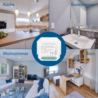 Unitec WIFI Dimmer-Einbaumodul steuerbar per Tuya-App