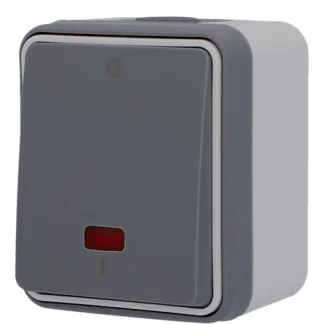 Unitec Heizungsnotschalter Feuchtraum Mini, dunkelgrau, Aufputz, senkrecht