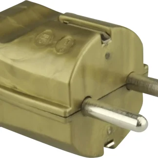 Schutzkontakt-Stecker ohne Knickschutz gold