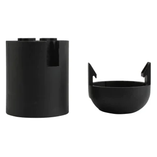 Lampen-Fassung Glattmantel E 27, schwarz