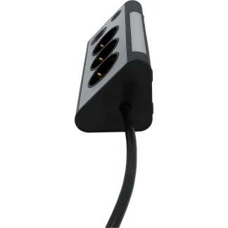 Unitec Steckdosenleiste 3-fach 1,4m mit 2 x USB Anschlüssen schwarz