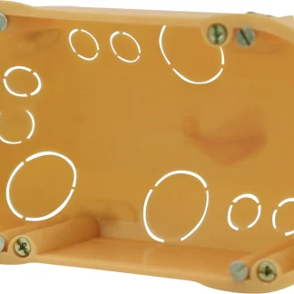 Hohlwand-Schalterdose 2 Felder 47 mm orange/ weiß