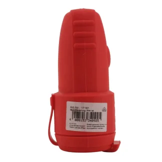 Schutzkontakt-Kupplung Gummi PVC-Ei IP44 Deckel rot