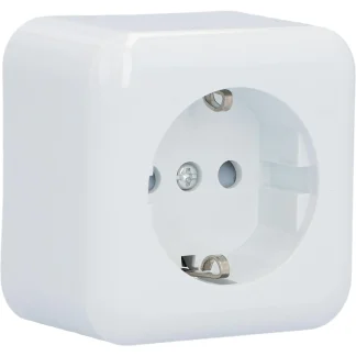 Unitec Steckdose Aufputz weiß, Serie Standard