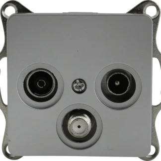 Unitec SAT- Antennensteckdose Genua silber