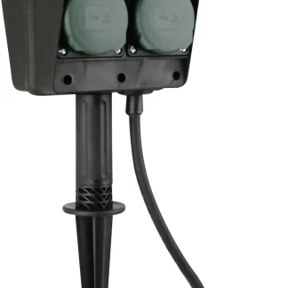 Erdspieß 4 Steckdosen, 1,5 m Zuleitung