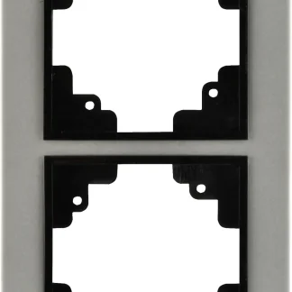 Unitec Abdeckrahmen 2-fach edelstahl, Serie Imola