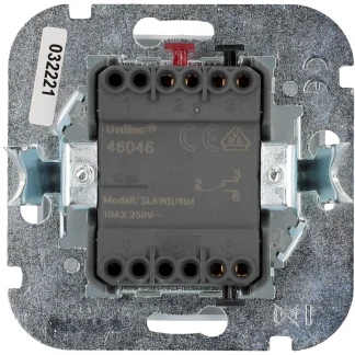 Unitec Aus-Wechselschalter mit Wippe silber, Serie Melbourne