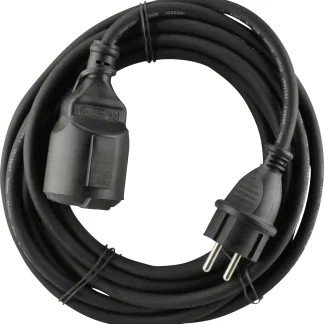 Unitec Verlängerungskabel Innen 5 Meter H05VV-F3G1,5, schwarz