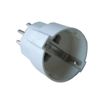 Übergangsstecker CH/D weiß