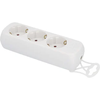 Unitec Steckdosenleiste 3-fach ohne Kabel Berührungsschutz, weiß
