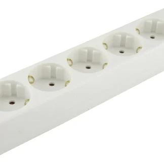 Unitec Steckdosenleiste 6-fach ohne Kabel Berührungsschutz, weiß