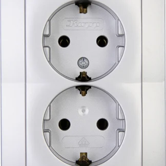 Kopp Schutzkontakt-Steckdose 2-fach Paris silber, 941120089