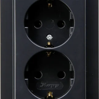 Kopp Schutzkontakt-Steckdose 2-fach Rivo anthrazit, 945715089