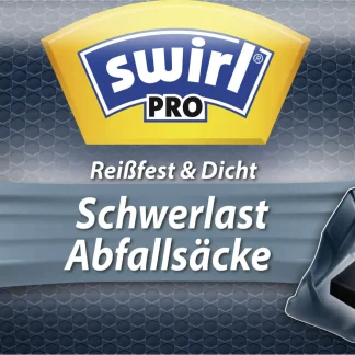 Swirl® Schwerlast-Säcke Profi mit Zugband 60 L Reißfest & Dicht