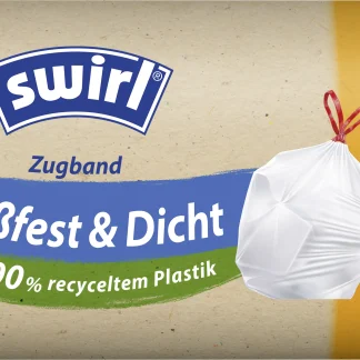 Swirl® Zugband-Müllbeutel 35 L Reißfest & Dicht